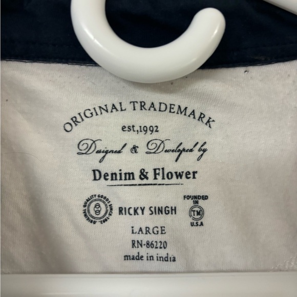 Denim & Flower Canadian Goose polo shirt size large - Picture 3 of 5